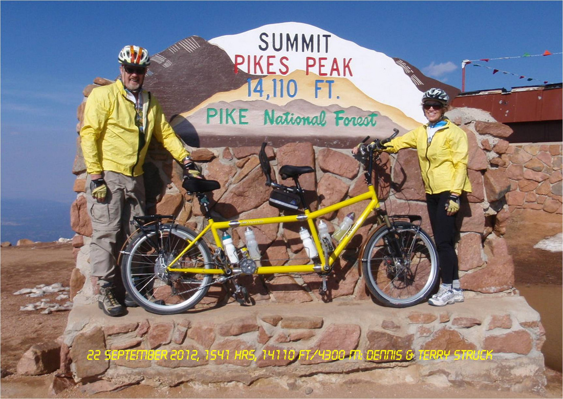 Dennis and Terry Struck Summitted Pike's Peak.